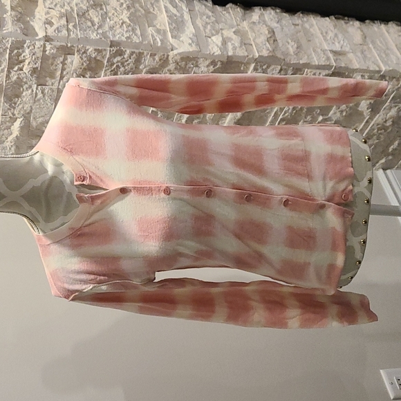 Marc Jacob soft pink checkered cardigan - Picture 1 of 6